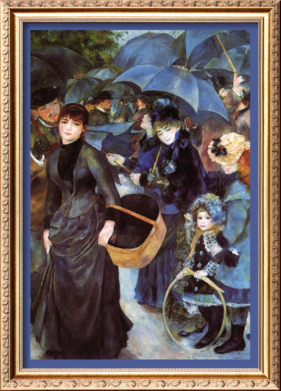 The Umbrellas - Pierre-Auguste Renoir painting on canvas